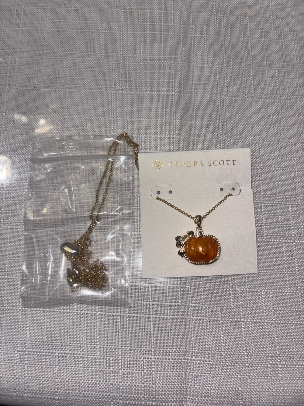 Kendra Scott Adjustable Necklace with Pumpkin Pendant